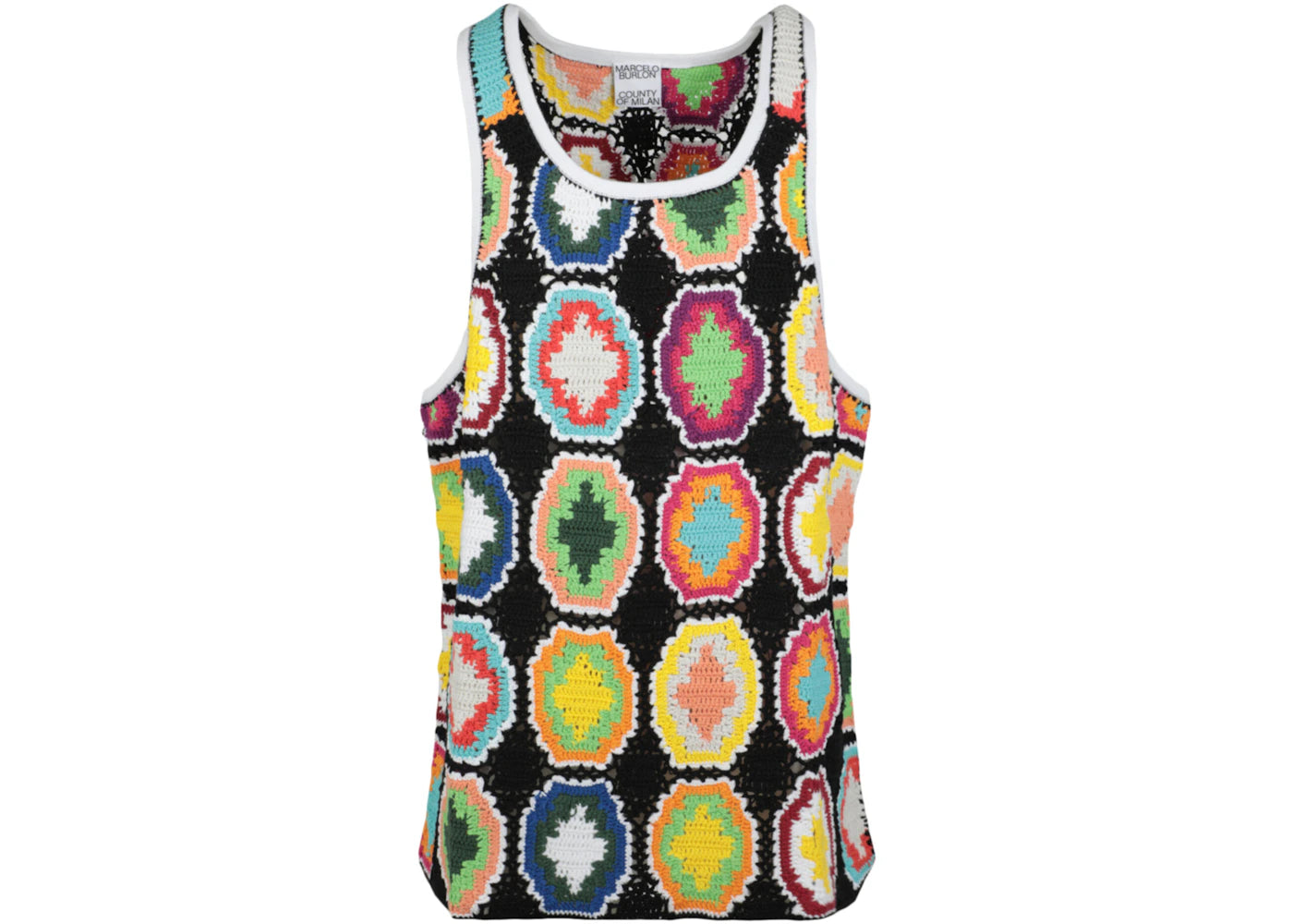 Marcelo Burlon Macrame Cross Knit Tank Top Multi
