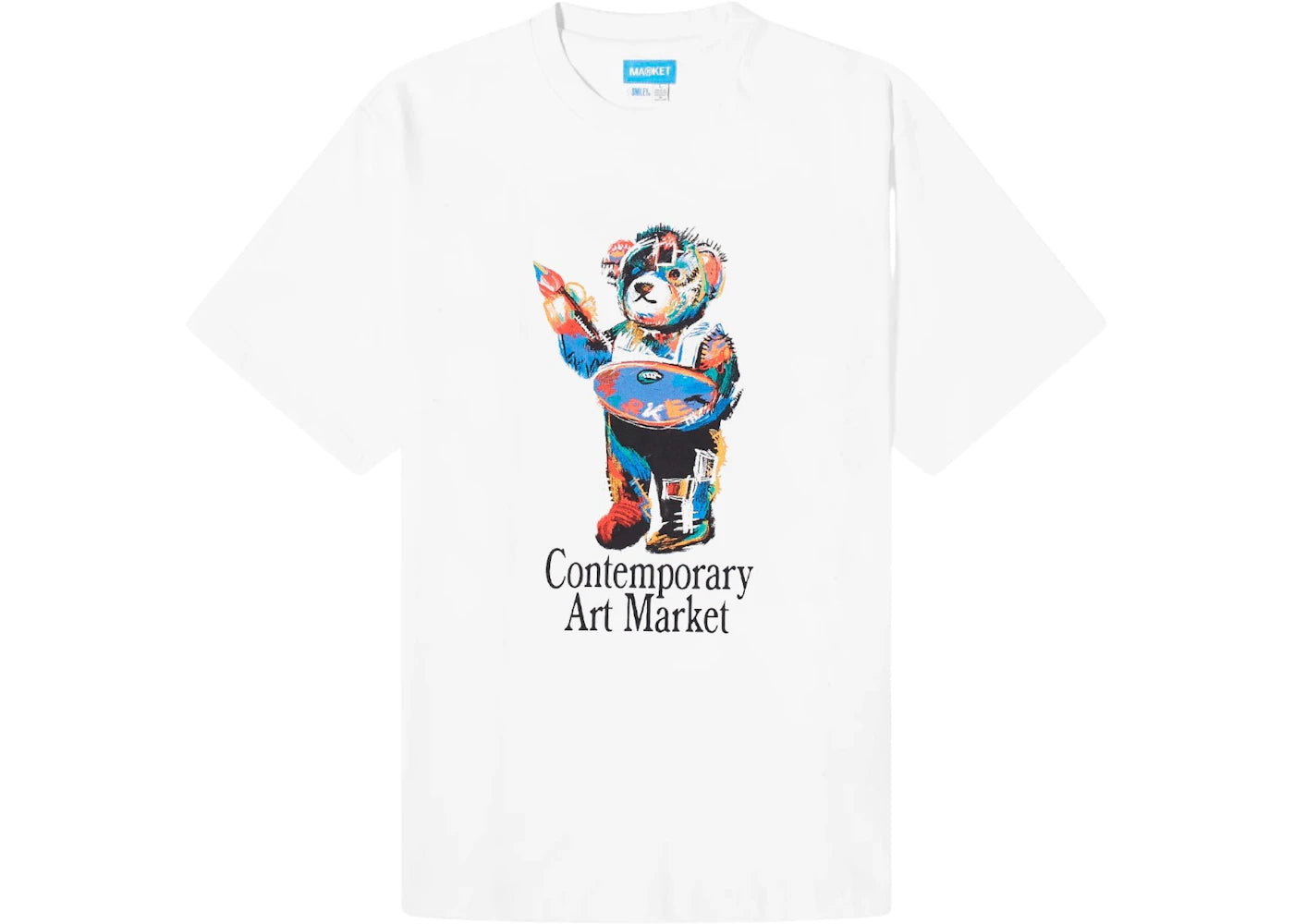Market Art Bear T-Shirt White