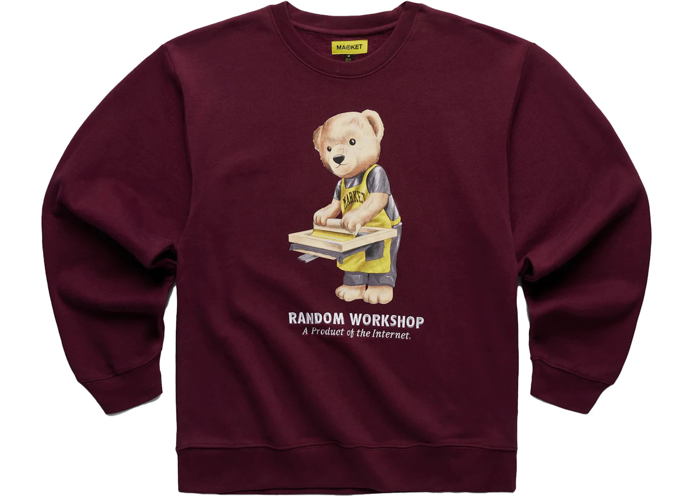 Market Random Workshop Bear Crewneck Maroon
