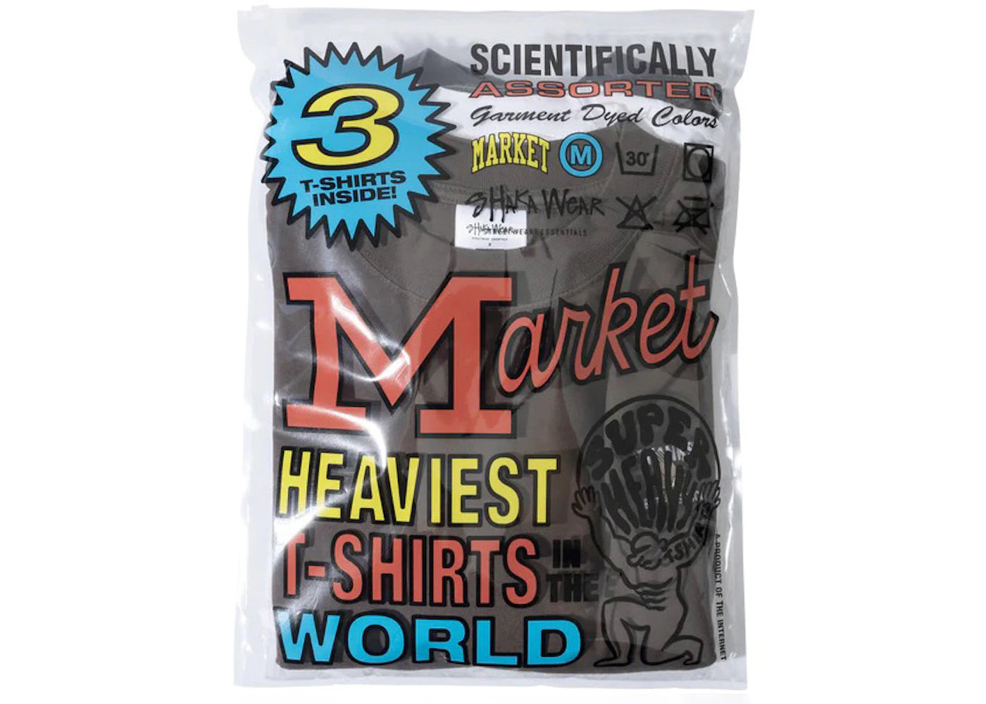 Market Shaka Illustrated T-shirt (3-Pack) Multicolor