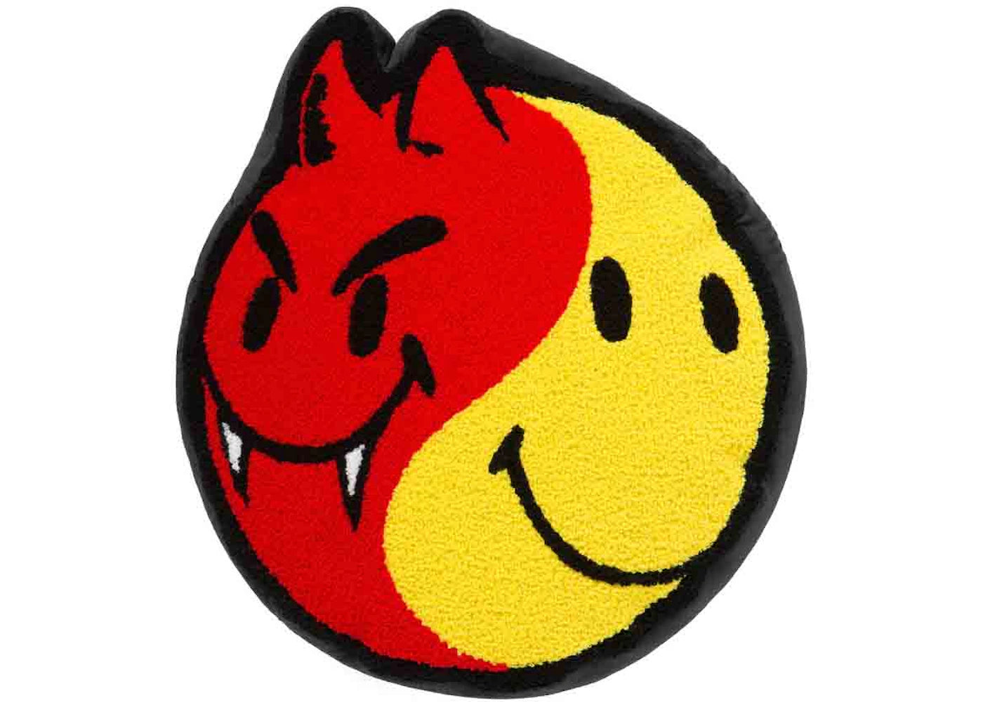 Market Smiley Good vs. Evil Pillow