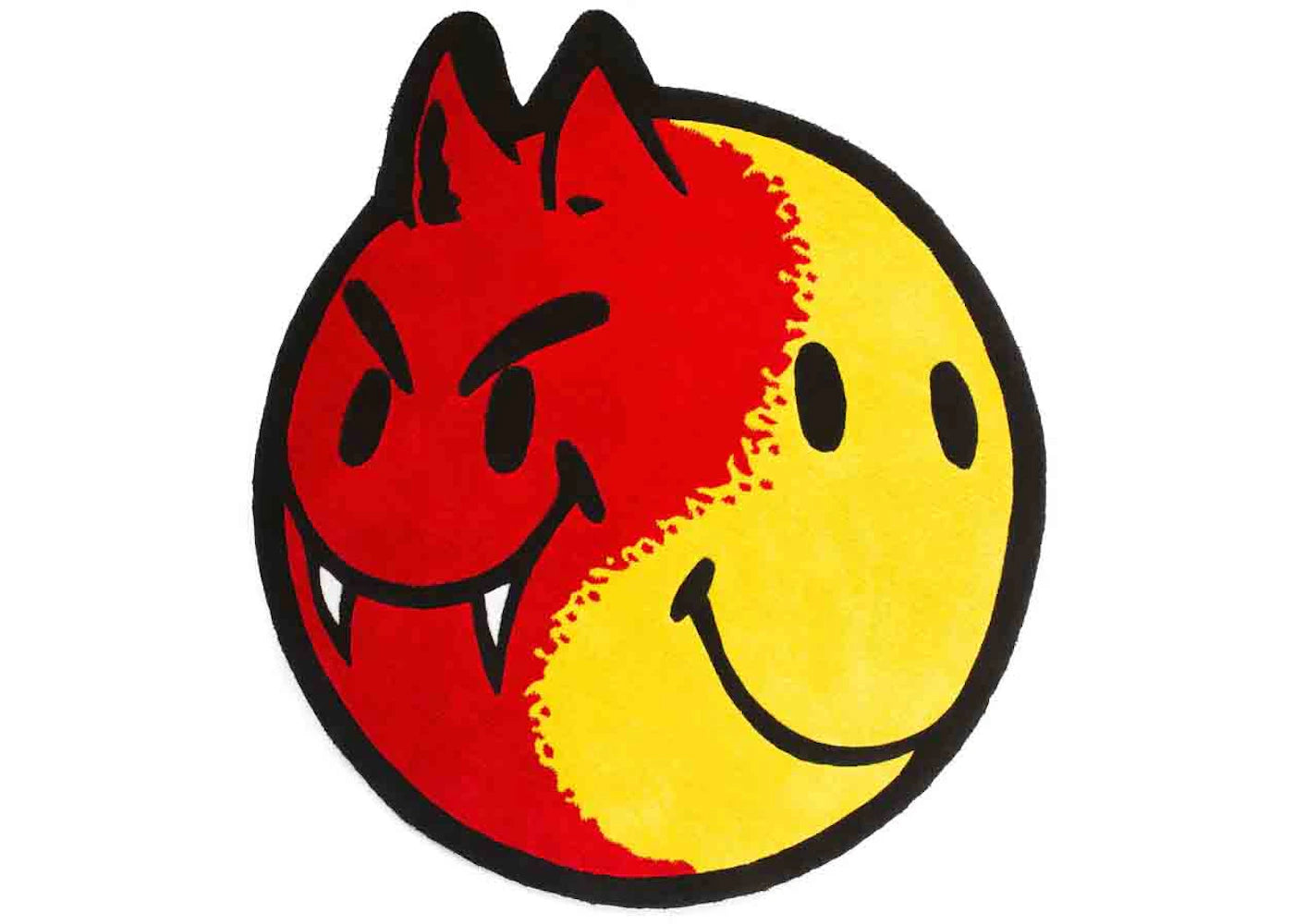 Market Smiley Good vs. Evil Rug
