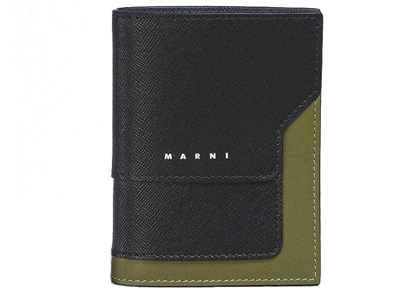 Marni Bi-Fold Trunk Wallet Green/Black/Blue