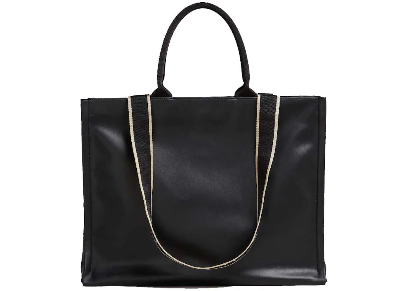 Marni Calf Leather Tote Bag Black