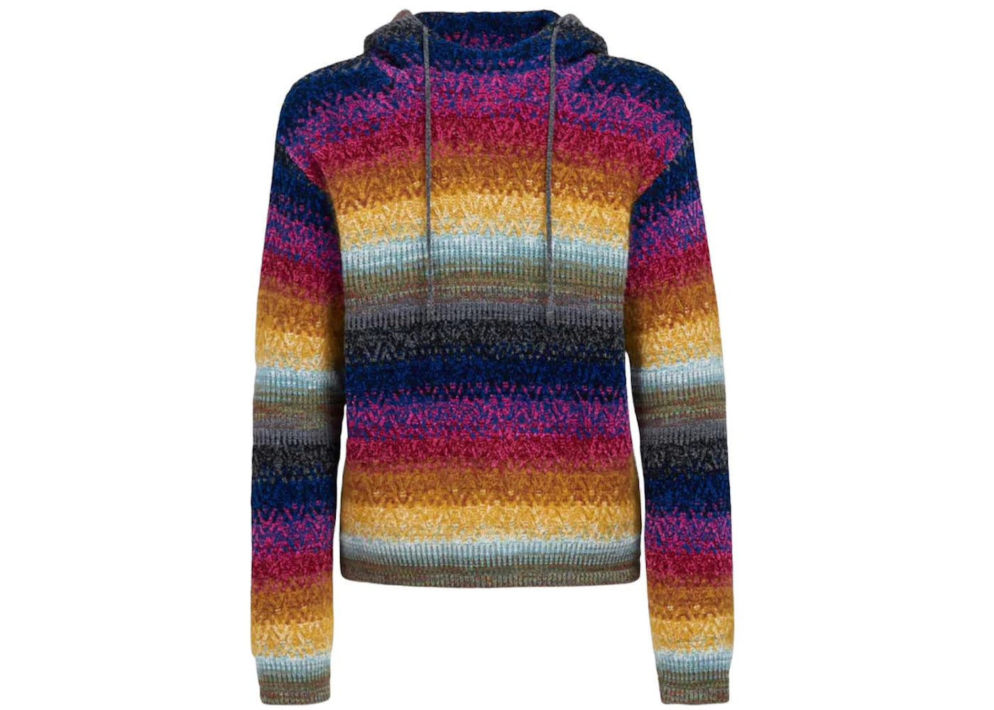 Marni Chenille Striped Hooded Sweater Multi