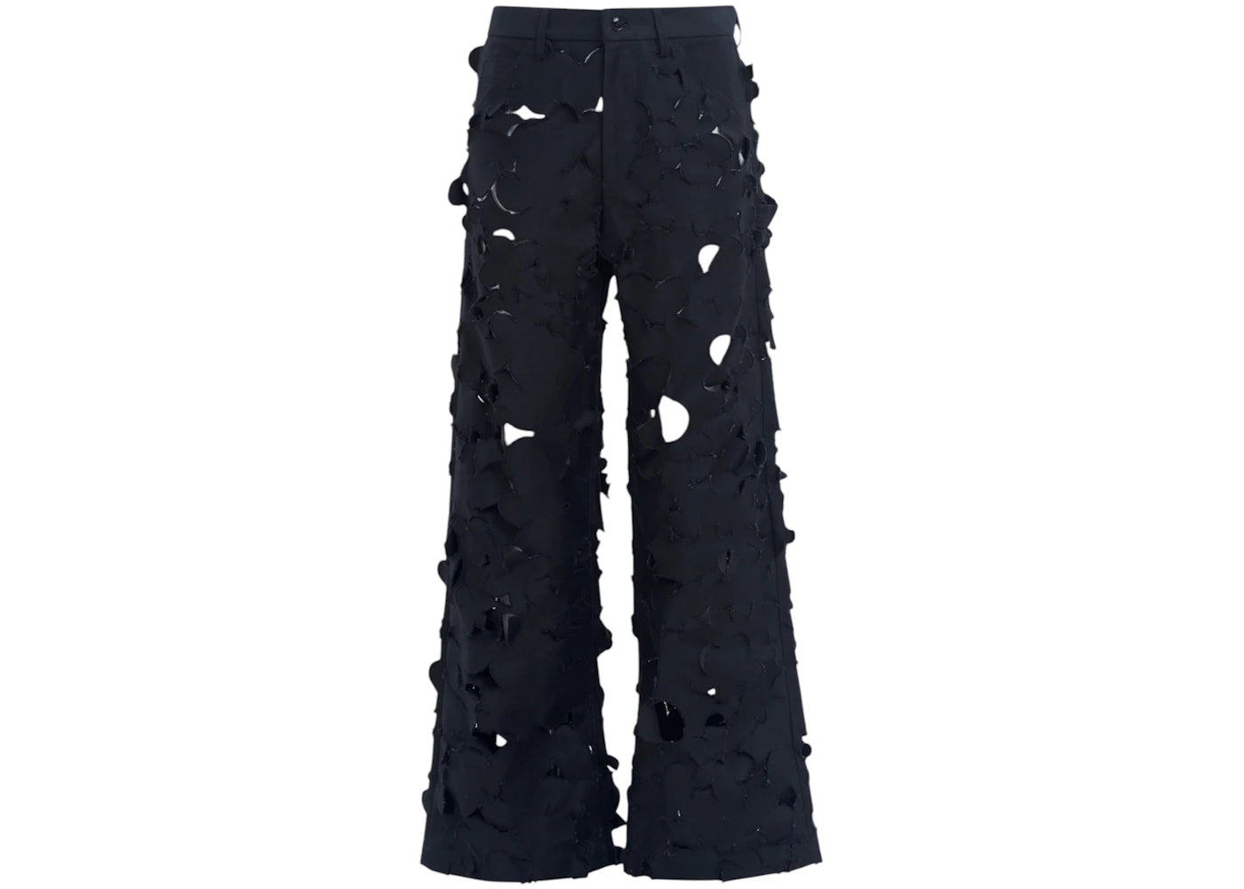Marni Circle Laser Cut Trousers Black