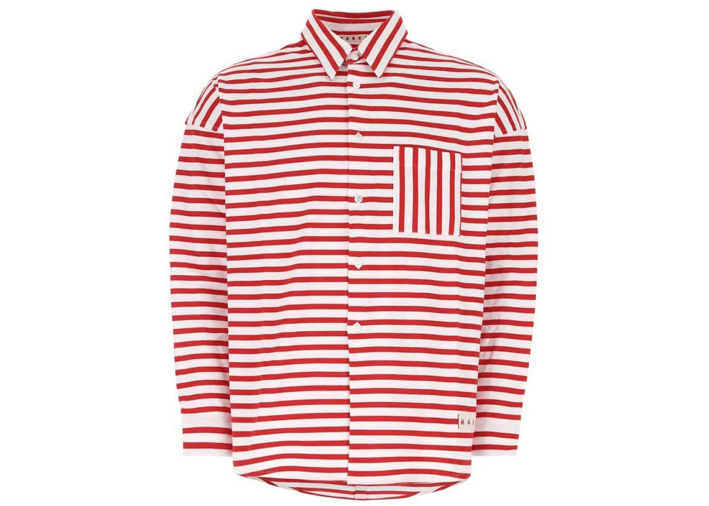 Marni Compact Striped Jersey Red