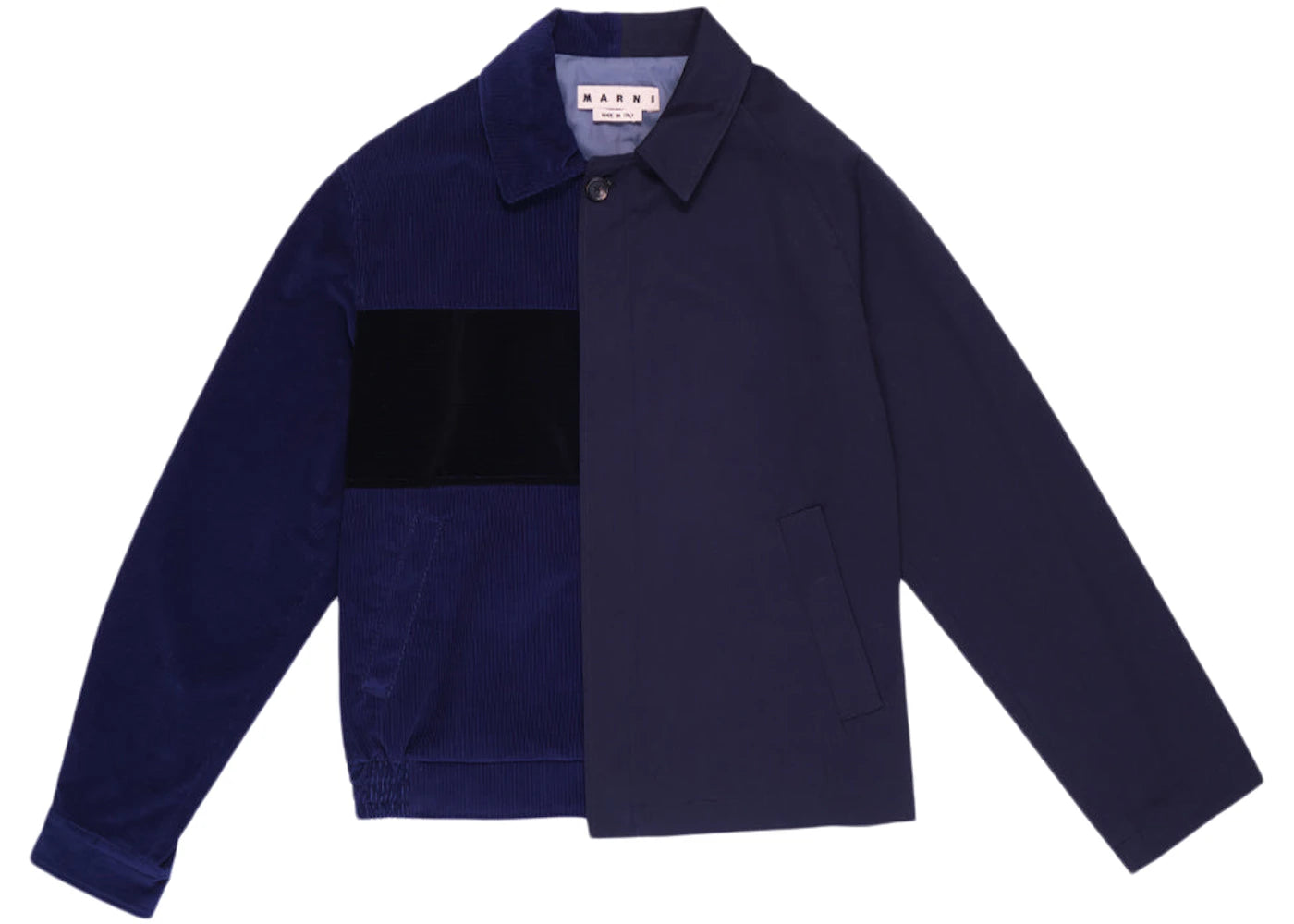 Marni Corduroy Twill Fabric Block Jacket Navy