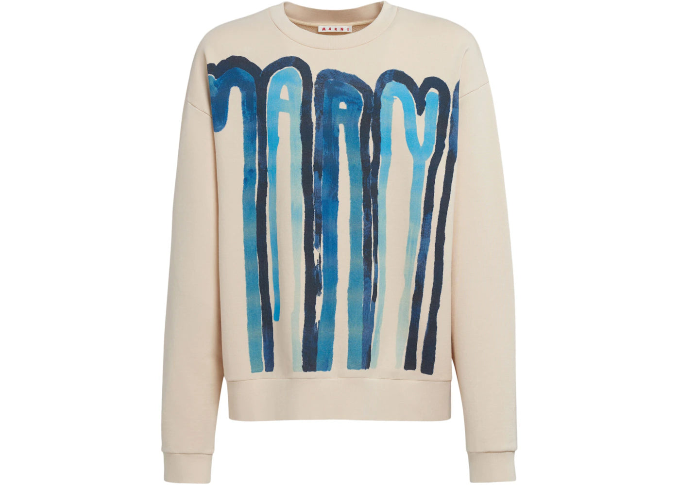 Marni Dripping Logo Crewneck Bluette