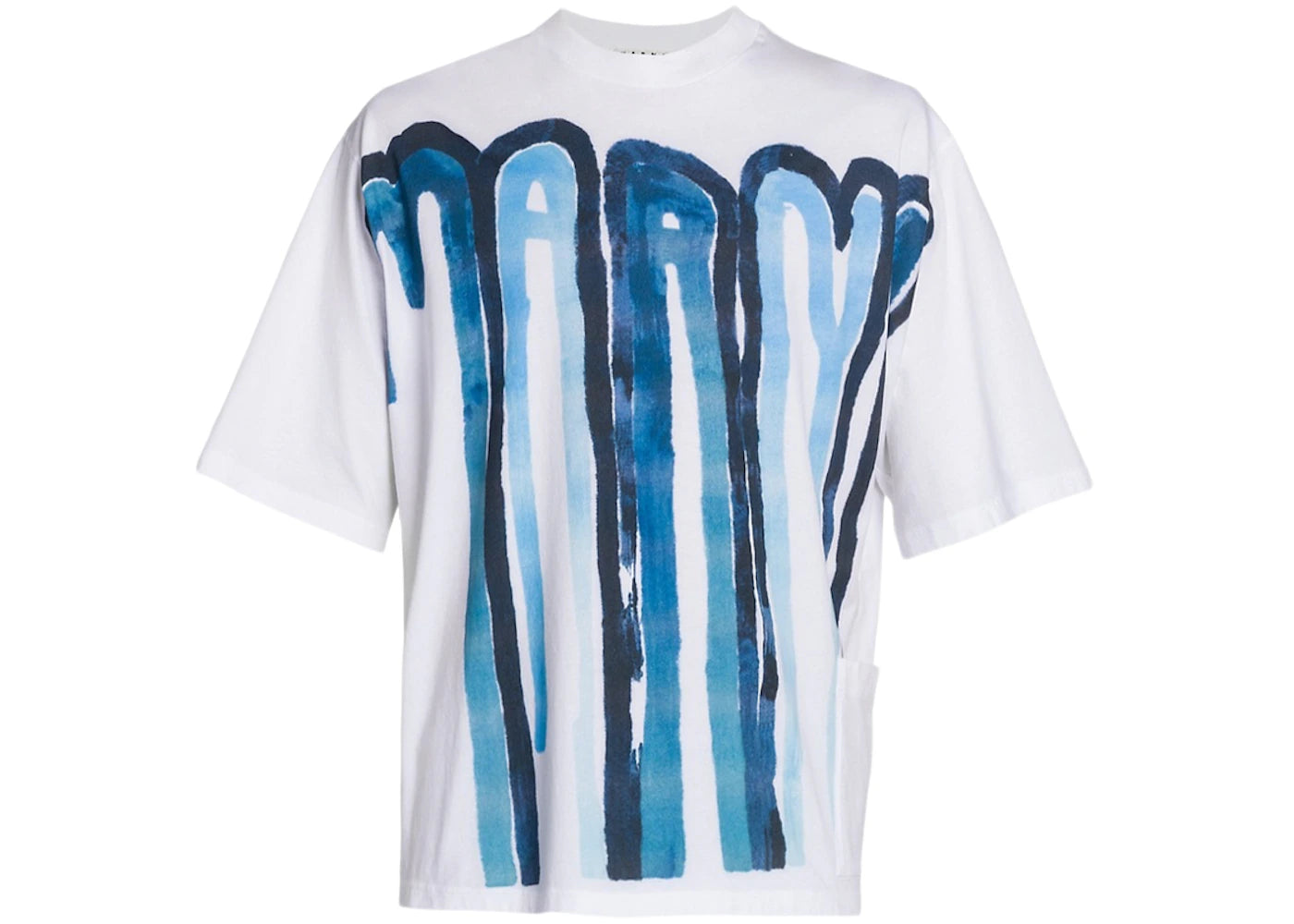 Marni Dripping Logo T-shirt Bluette