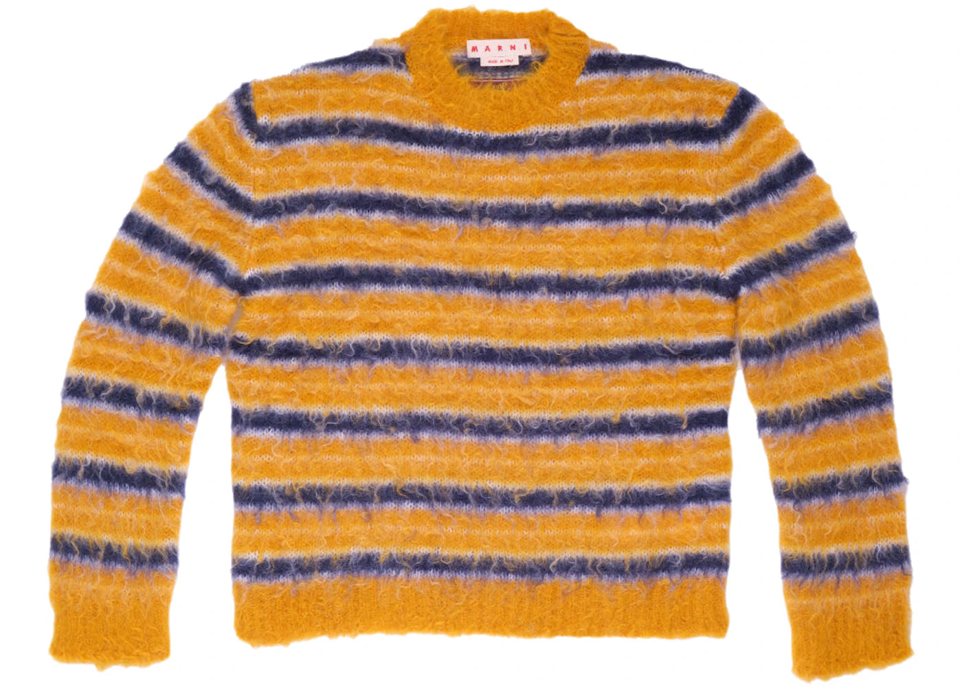 Marni Groovy Striped Mohair Sweatshirt Sunflower