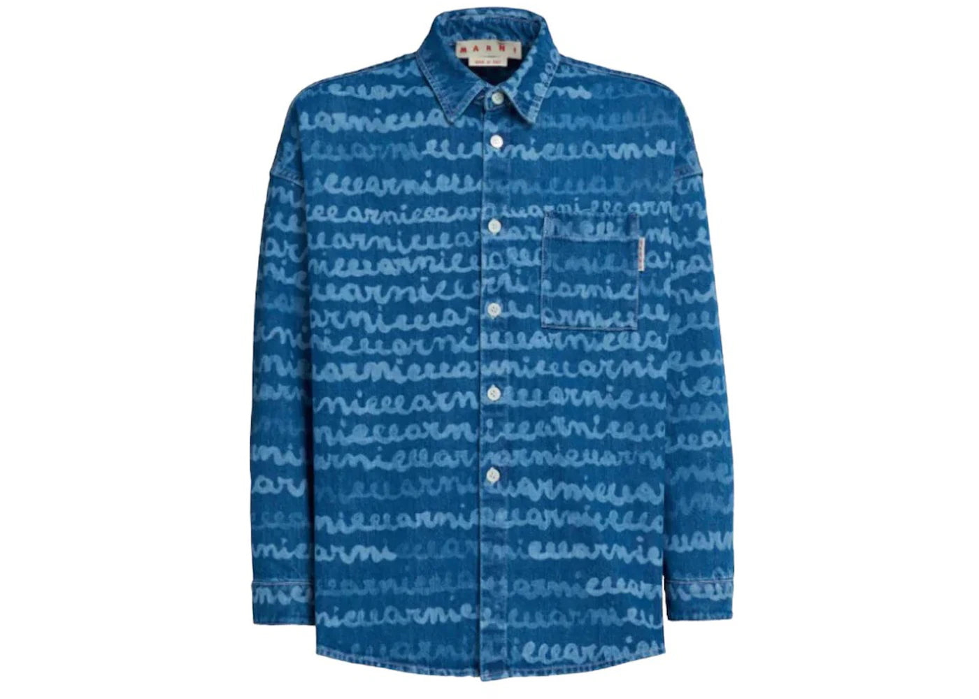 Marni Mare Laser And Bleached Shirt Denim