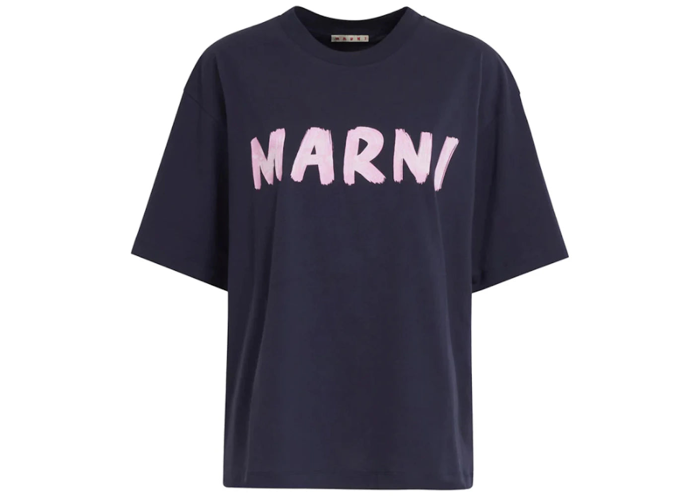 Marni Oversized Logo T-Shirts Blue Black