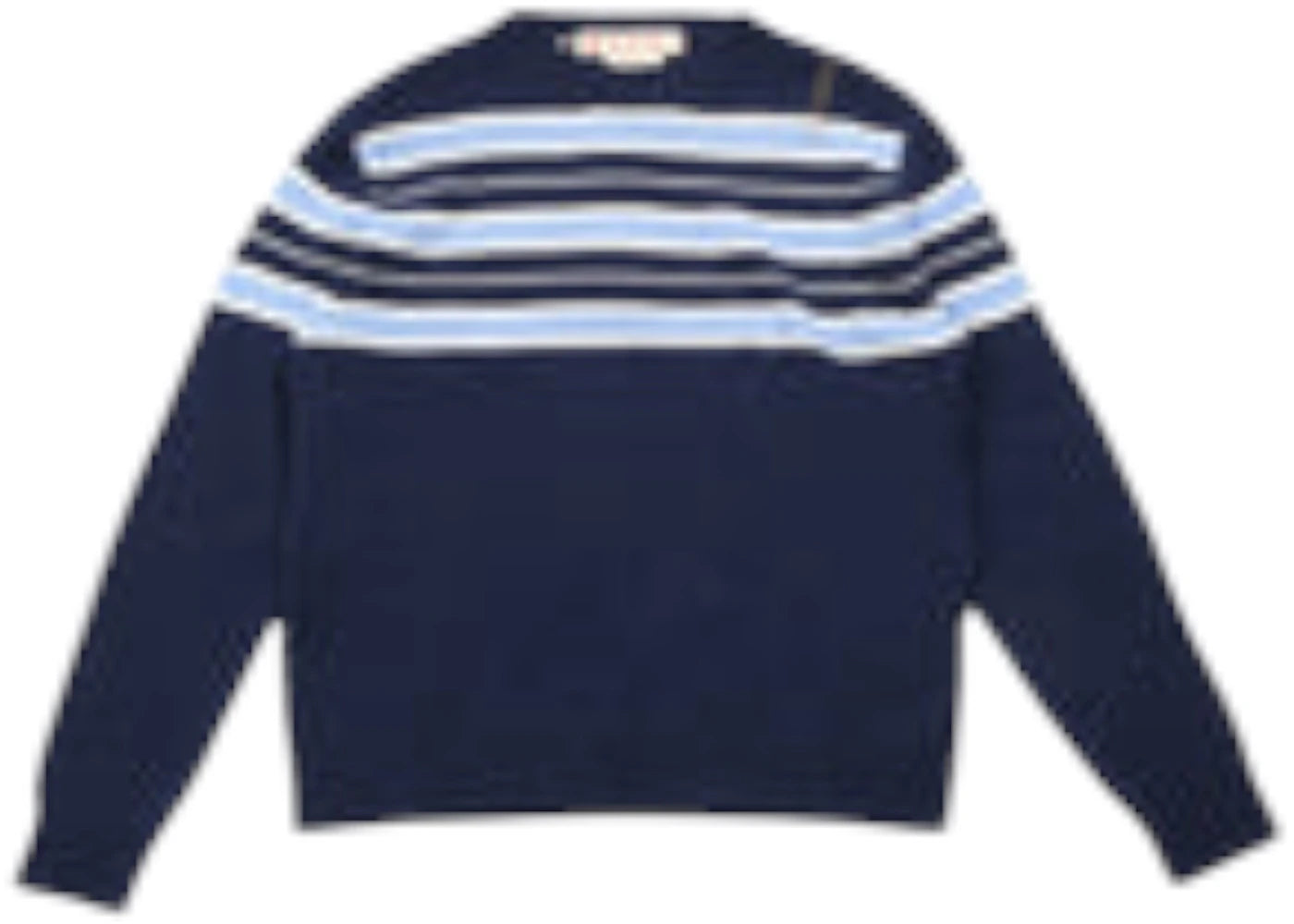 Marni Wool Blend Striped Sweater Blue