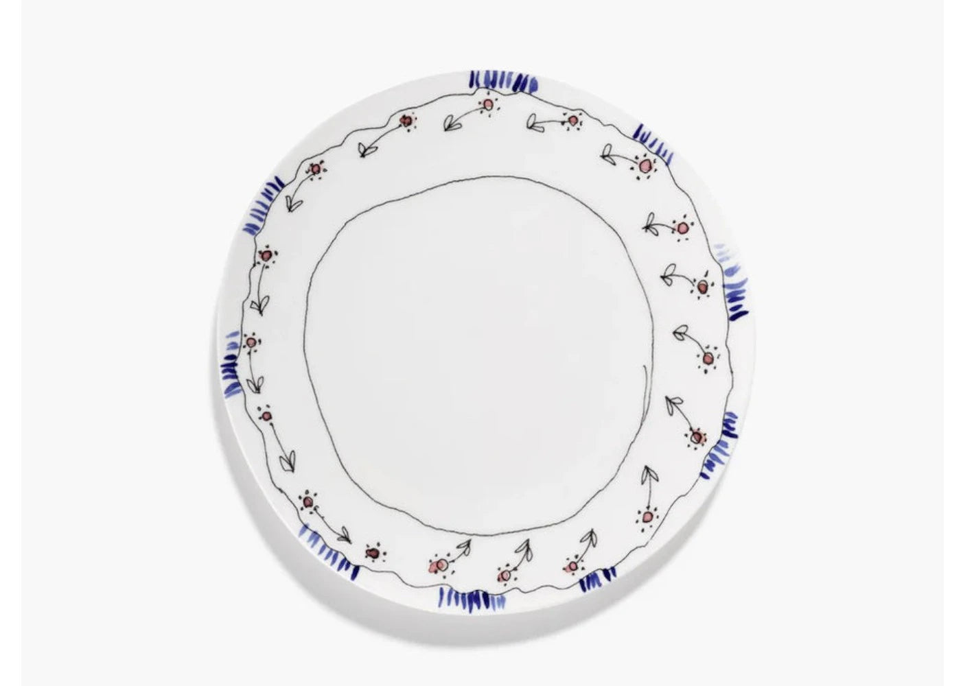 Marni x Serax Anemone Milk Starter Plate Pink Blue