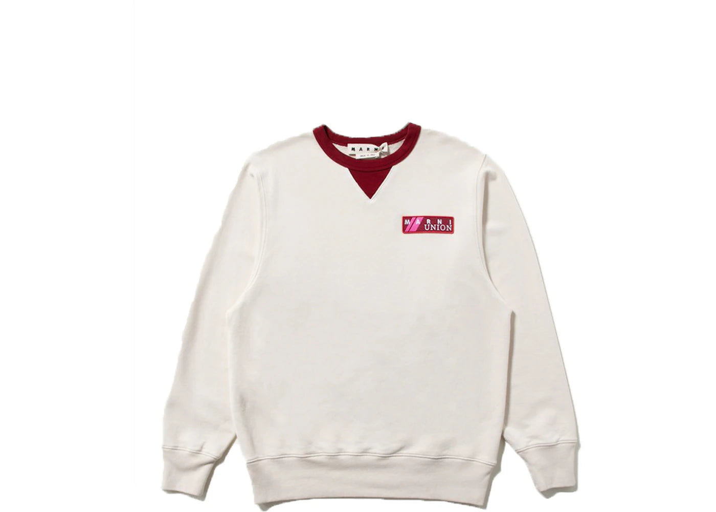 Marni x Union Cotton Sweatshirt White/Burgundy