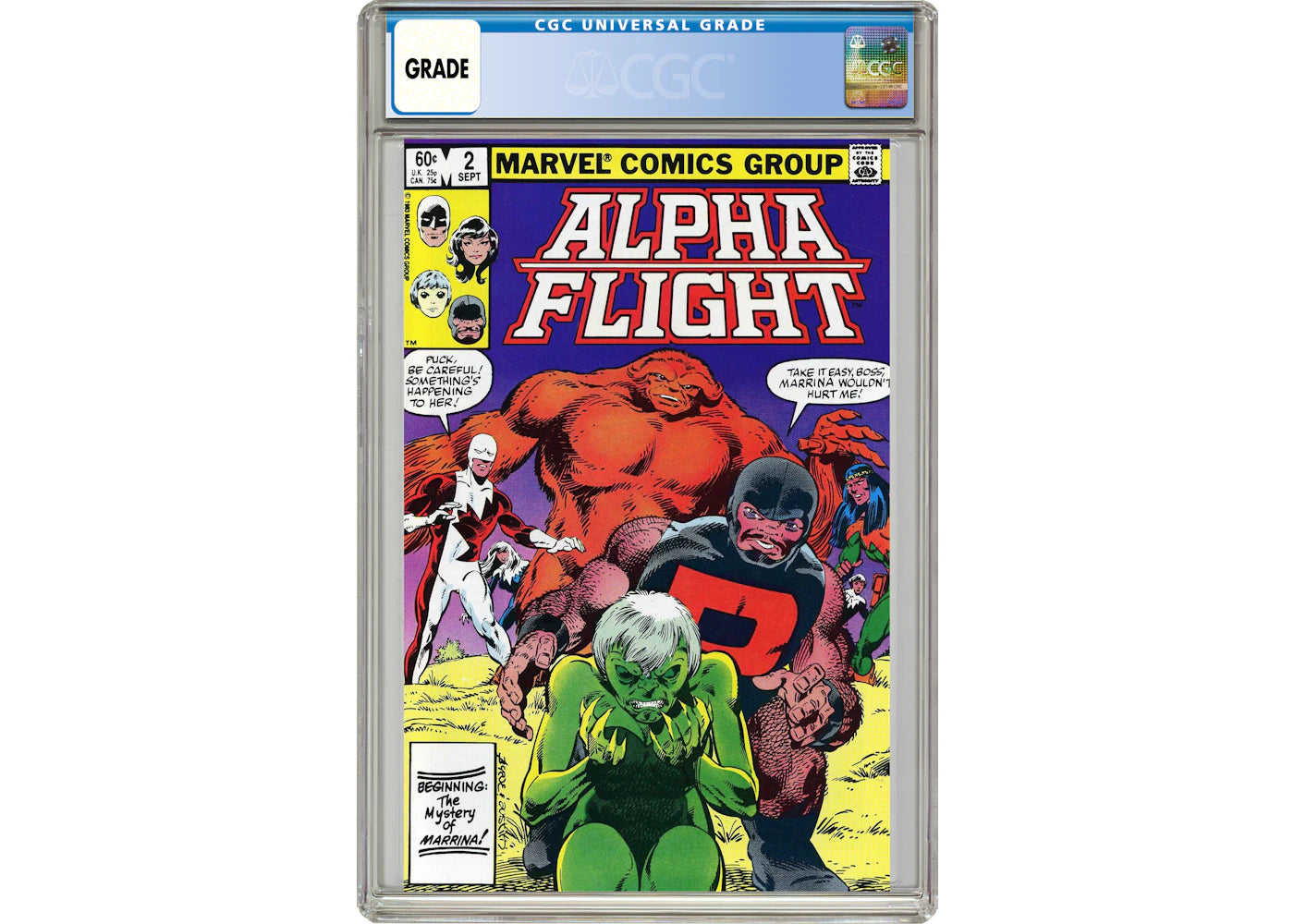 Marvel Alpha Flight (1983 1st Series) #2 Comic Book CGC Graded