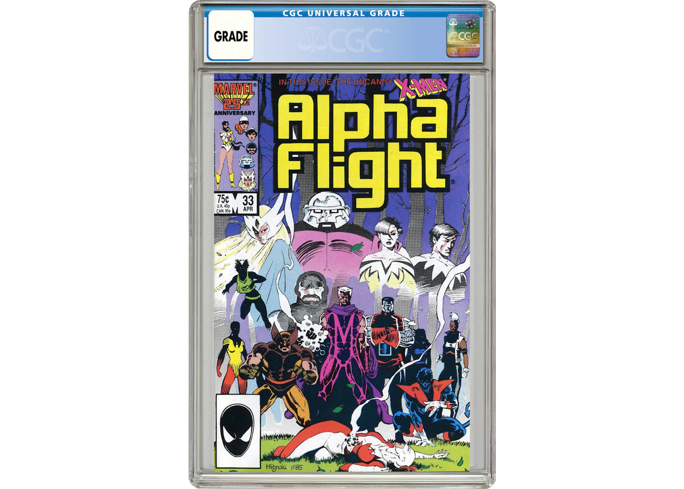 Marvel Alpha Flight (1983 1st Series) #33 Comic Book CGC Graded