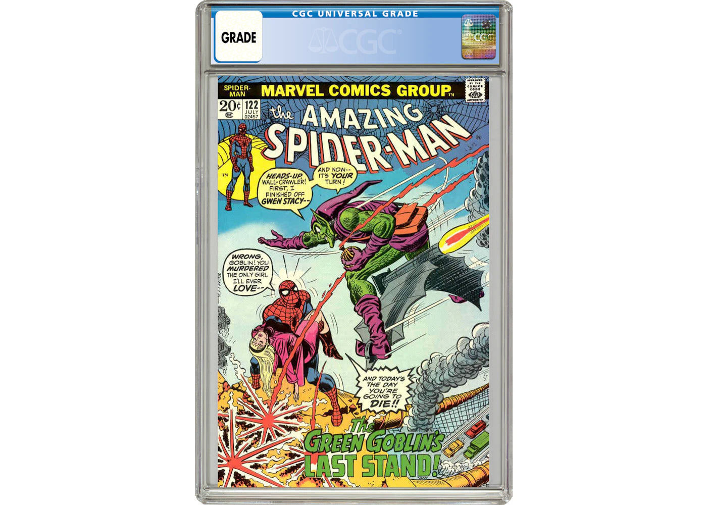 Marvel Amazing Spider-Man #122 (Death of Green Goblin) Comic Book CGC Graded
