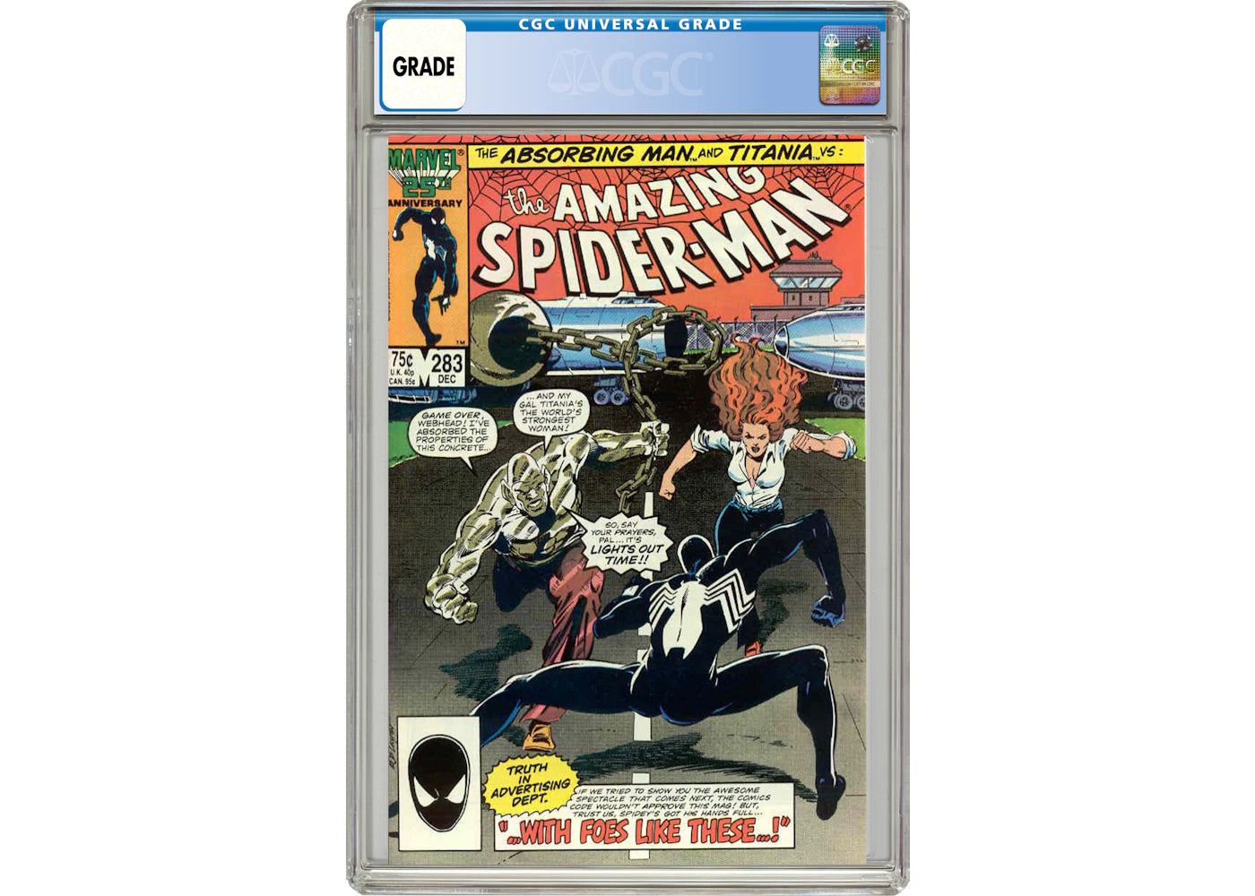 Marvel Amazing Spider-Man (1963 1st Series) #283 Comic Book CGC Graded