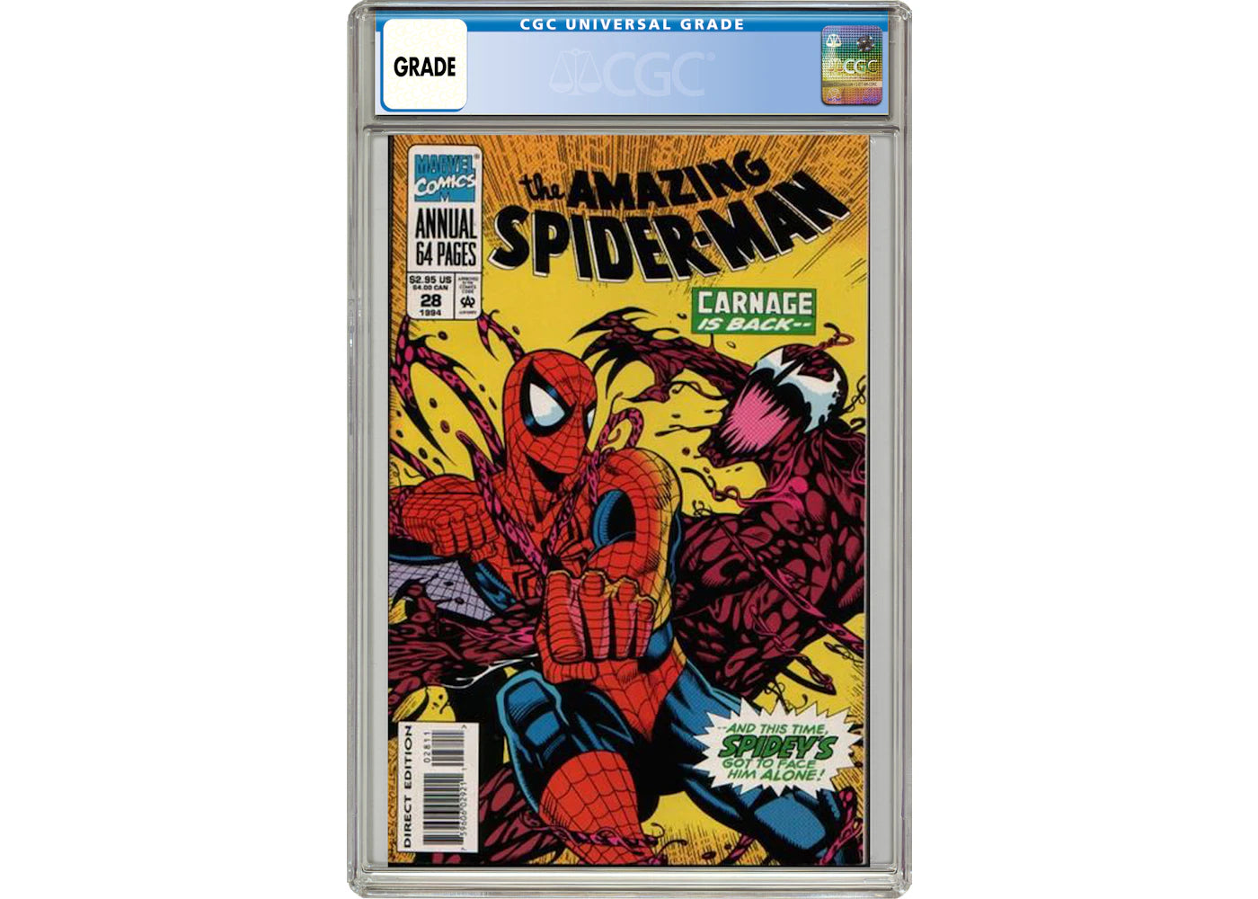 Marvel Amazing Spider-Man (1963 1st Series) Annual #28 Comic Book CGC Graded