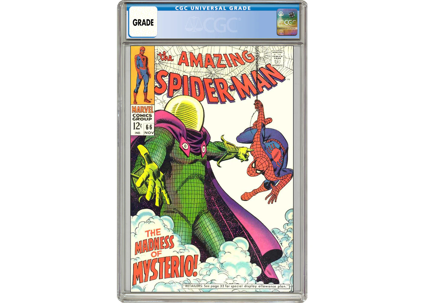 Marvel Amazing Spider-Man #66 (Mysterio App.) Comic Book CGC Graded