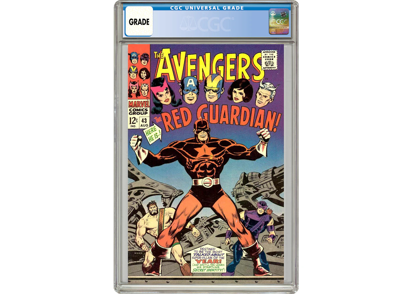 Marvel Avengers #43 (1st App. of the Red Guardian; Black Widow App.) Comic Book CGC Graded