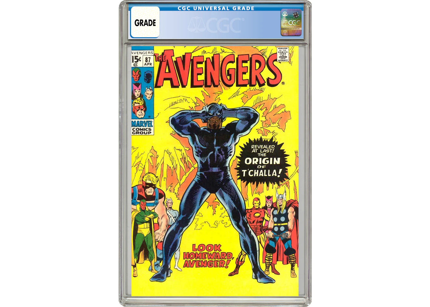Marvel Avengers #87 (Origin of Black Panther) Comic Book CGC Graded