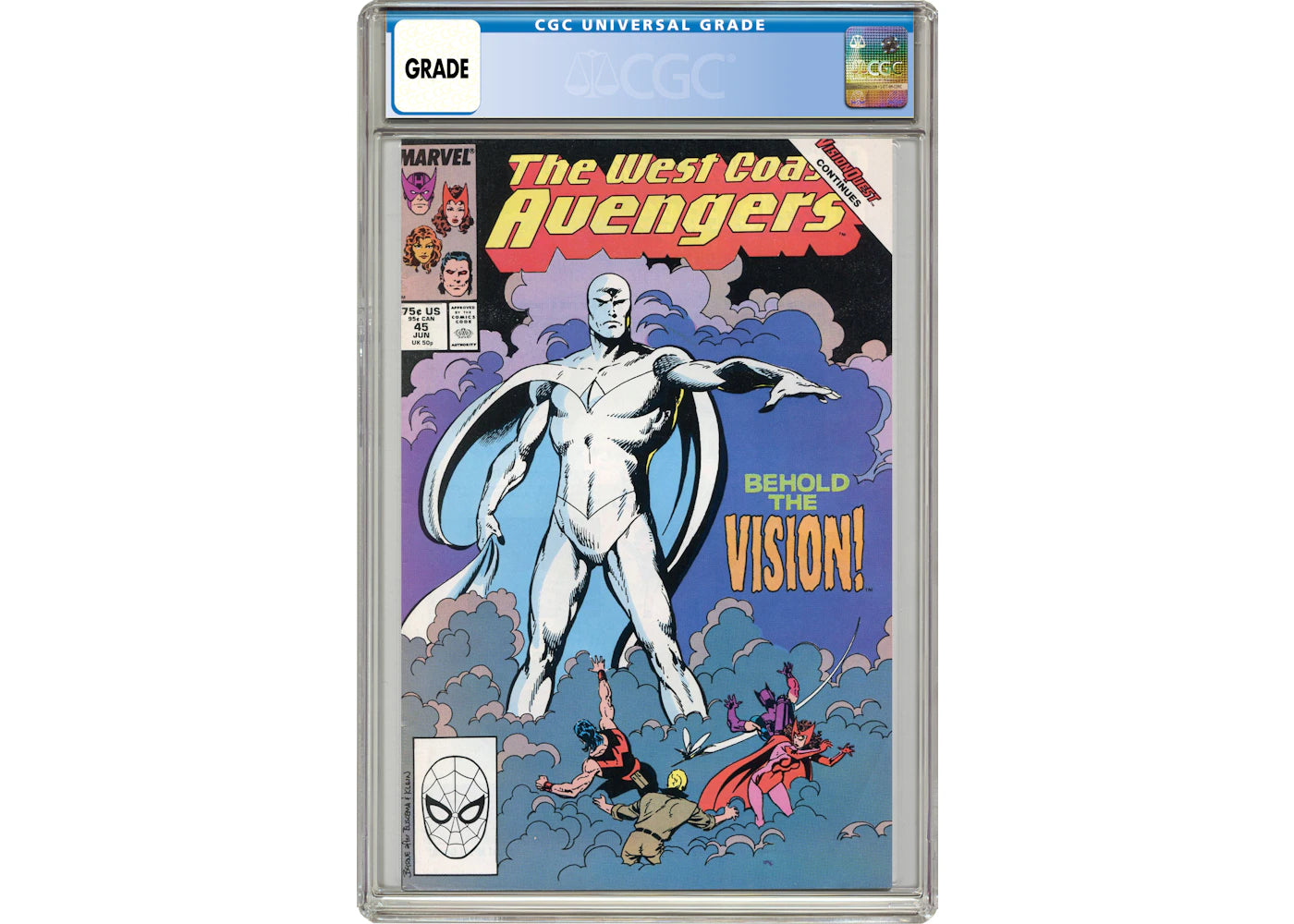 Marvel Avengers West Coast (1985) #45 Comic Book CGC Graded
