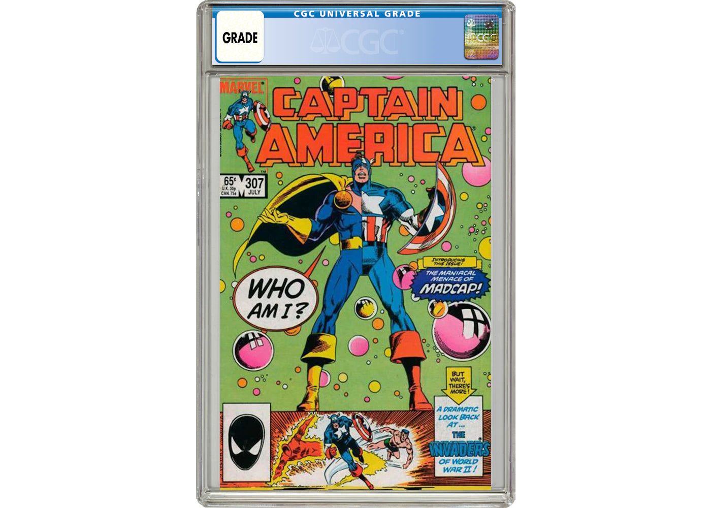 Marvel Captain America (1968 1st Series) #307 Comic Book CGC Graded