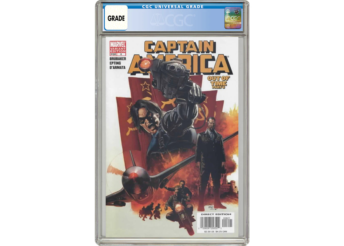 Marvel Captain America #6 Variant Edition (1st Full App. of Winter Soldier) Comic Book CGC Graded