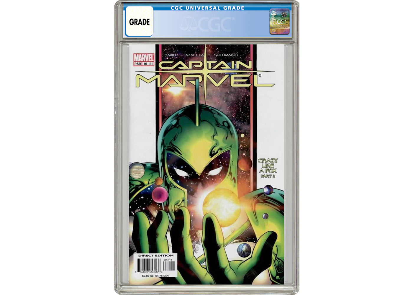 Marvel Captain Marvel (2002 5th Series Marvel) #16 Comic Book CGC Graded