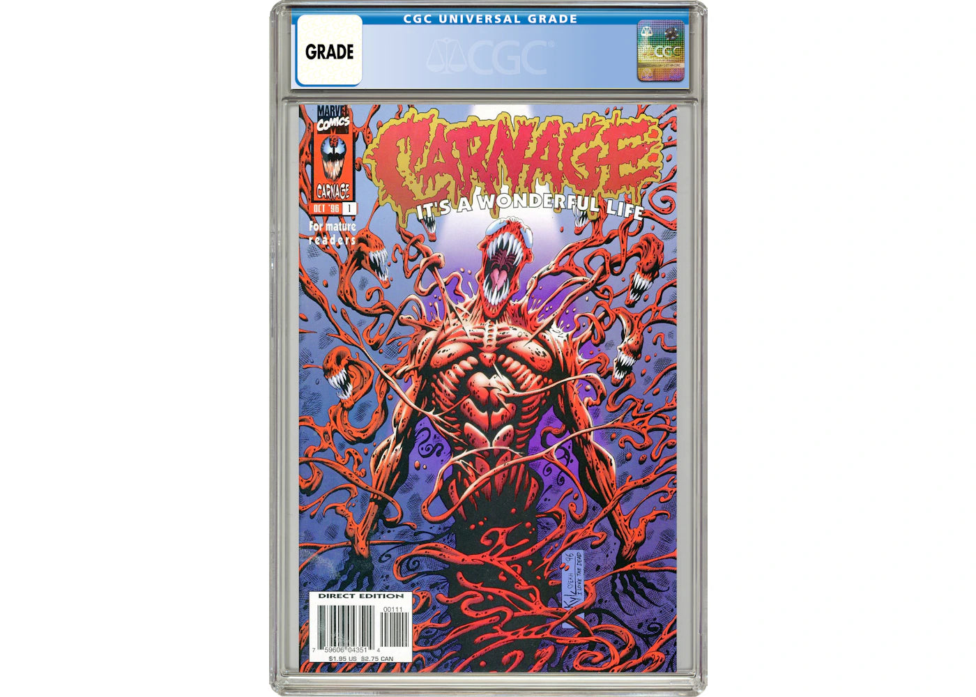 Marvel Carnage It's a Wonderful Life (1996) #1 Comic Book CGC Graded