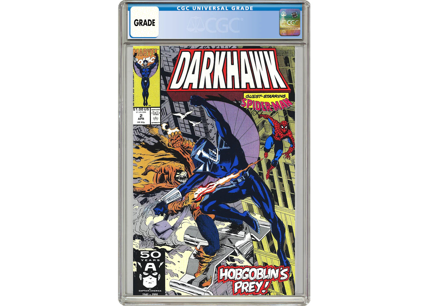 Marvel Darkhawk (1991 Marvel) #2 Comic Book CGC Graded