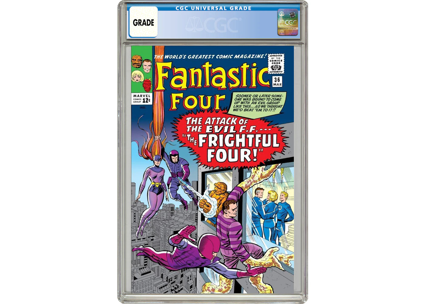 Marvel Fantastic Four #36 (1st App. of Frightful Four and Medusa) Comic Book CGC Graded