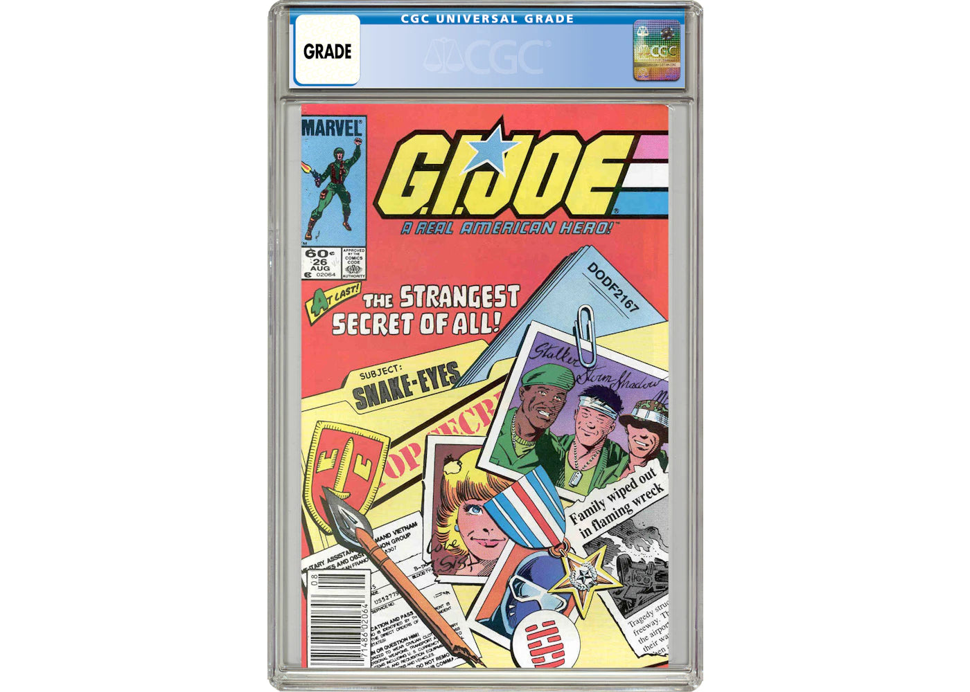 Marvel GI Joe (1982 Marvel) #26 Comic Book CGC Graded