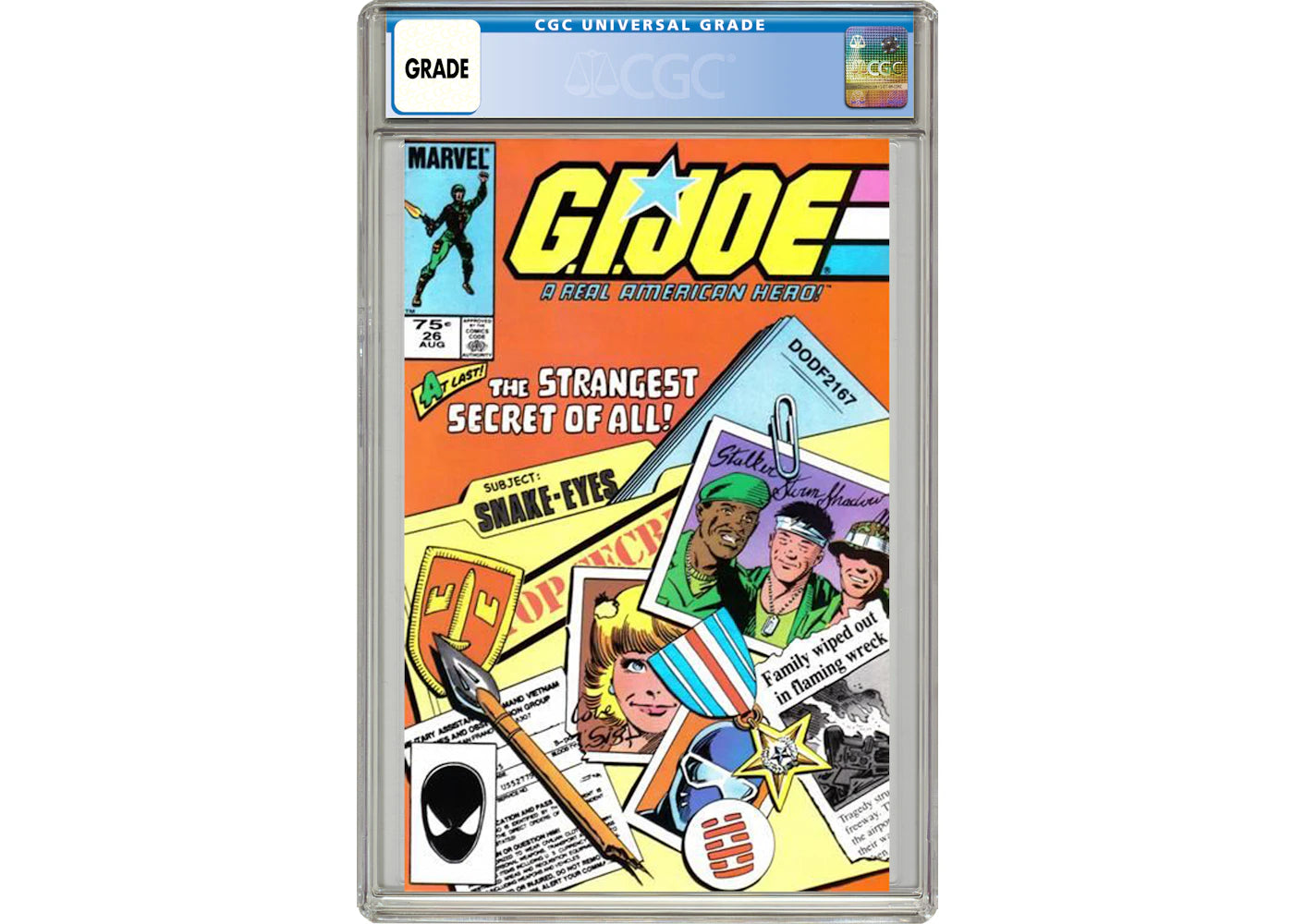 Marvel GI Joe (1982 Marvel) #26REP.2ND Comic Book CGC Graded