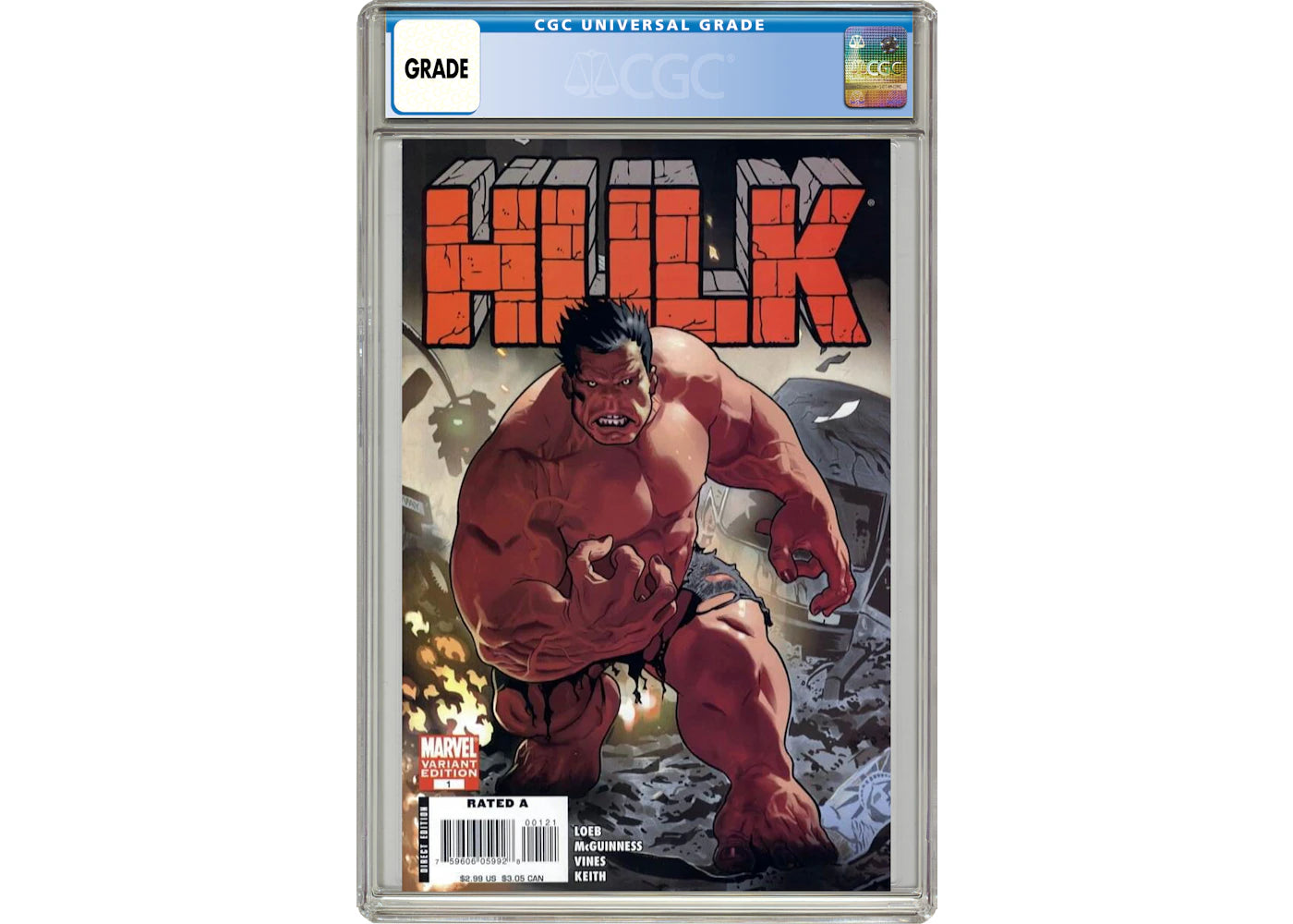 Marvel Hulk (2008 Marvel) #1B Comic Book CGC Graded