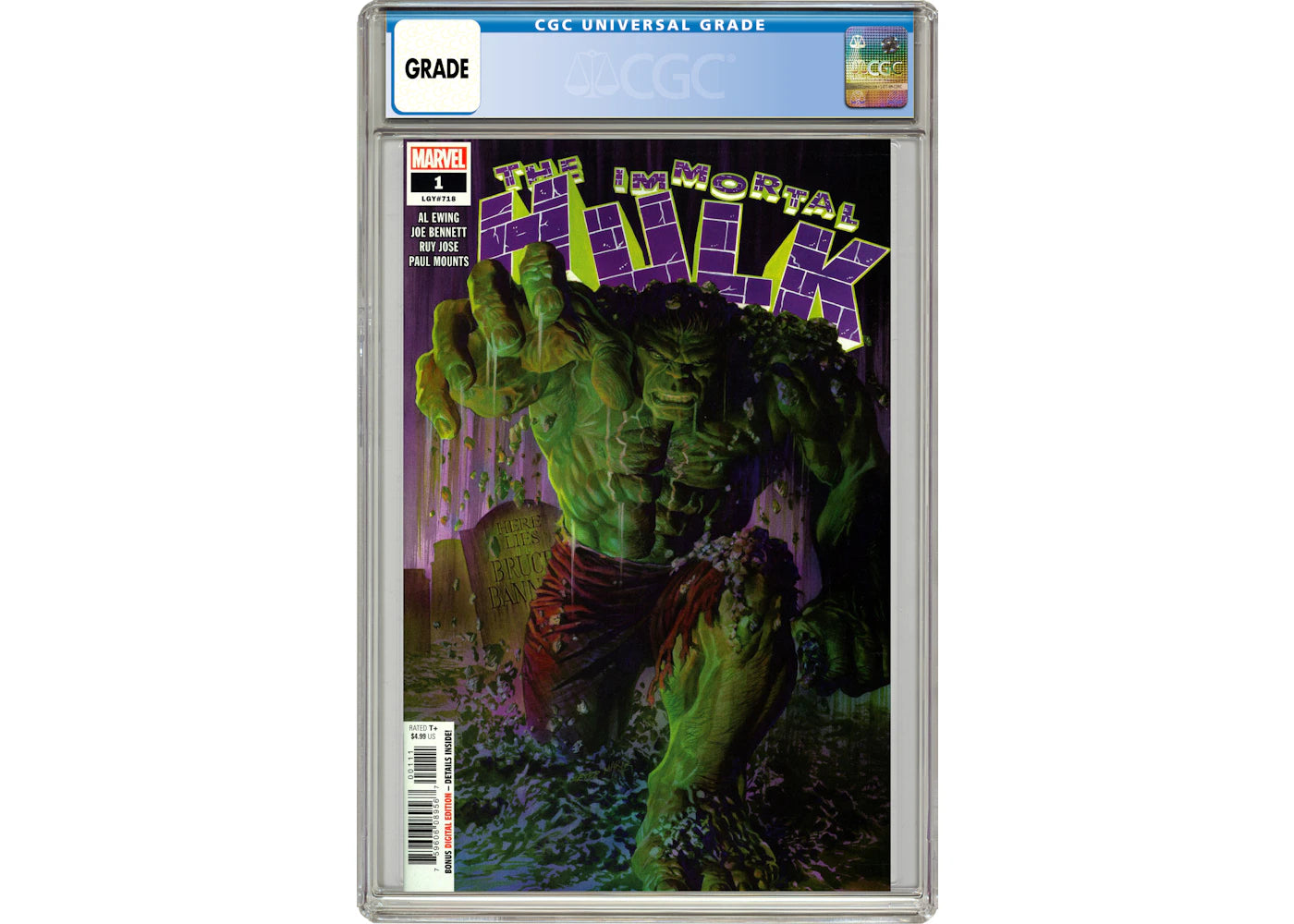 Marvel Immortal Hulk (2018 Marvel) #1A Comic Book CGC Graded