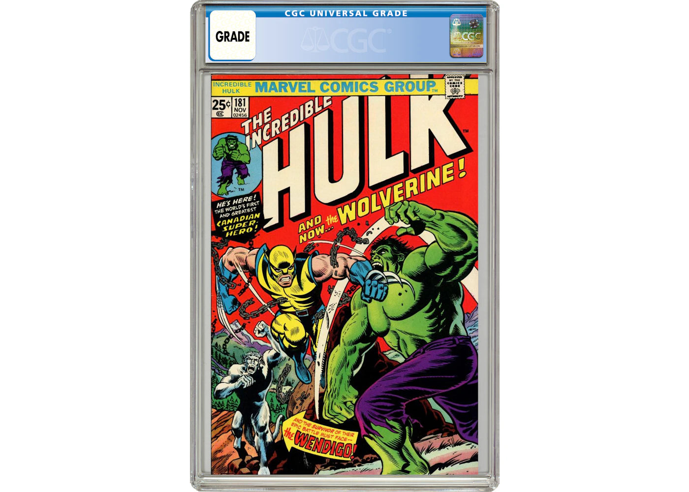 Marvel Incredible Hulk #181 (1st App. of Wolverine) Comic Book CGC Graded