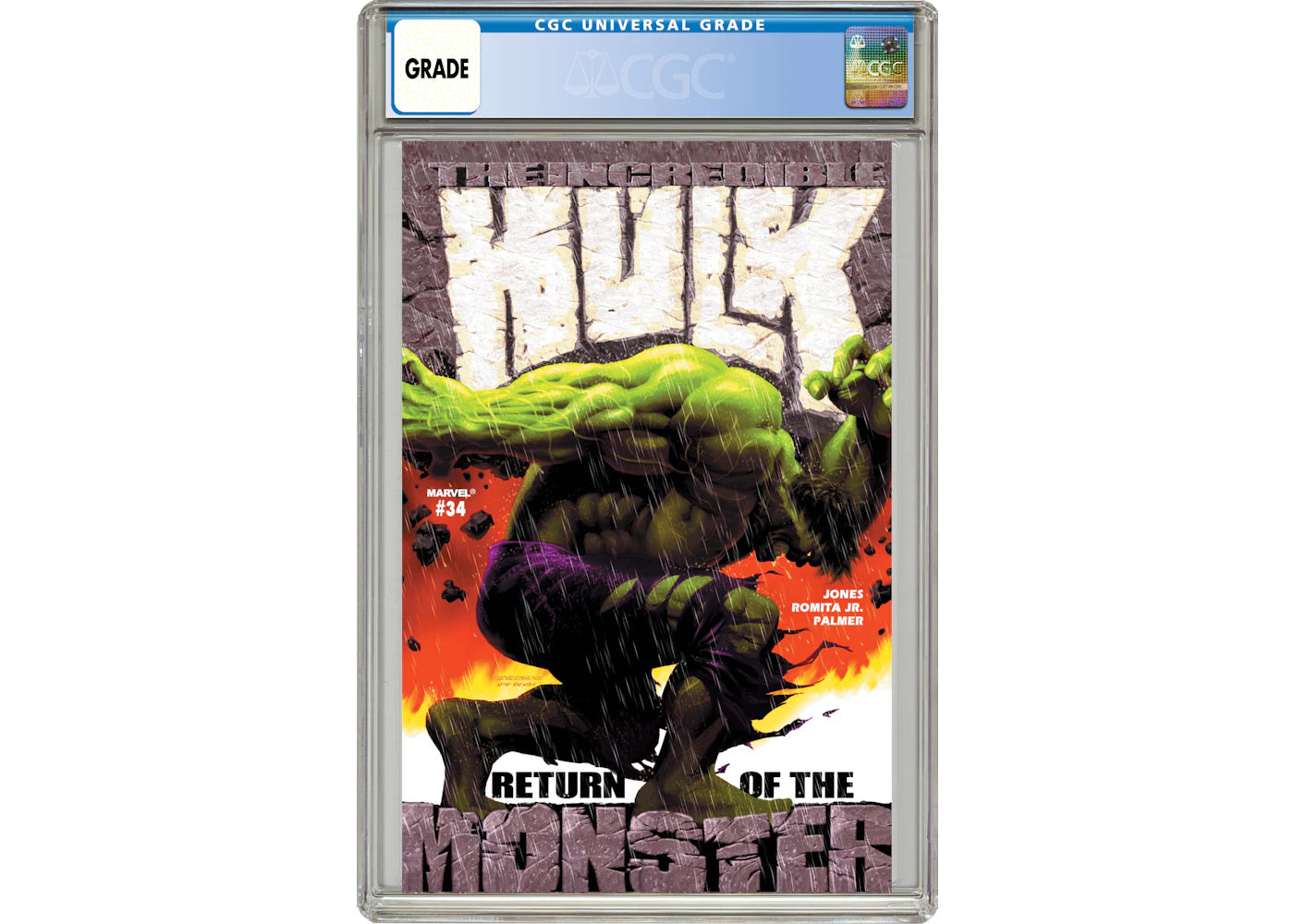 Marvel Incredible Hulk #34 (Bruce Jones Storyline Begins) Comic Book CGC Graded