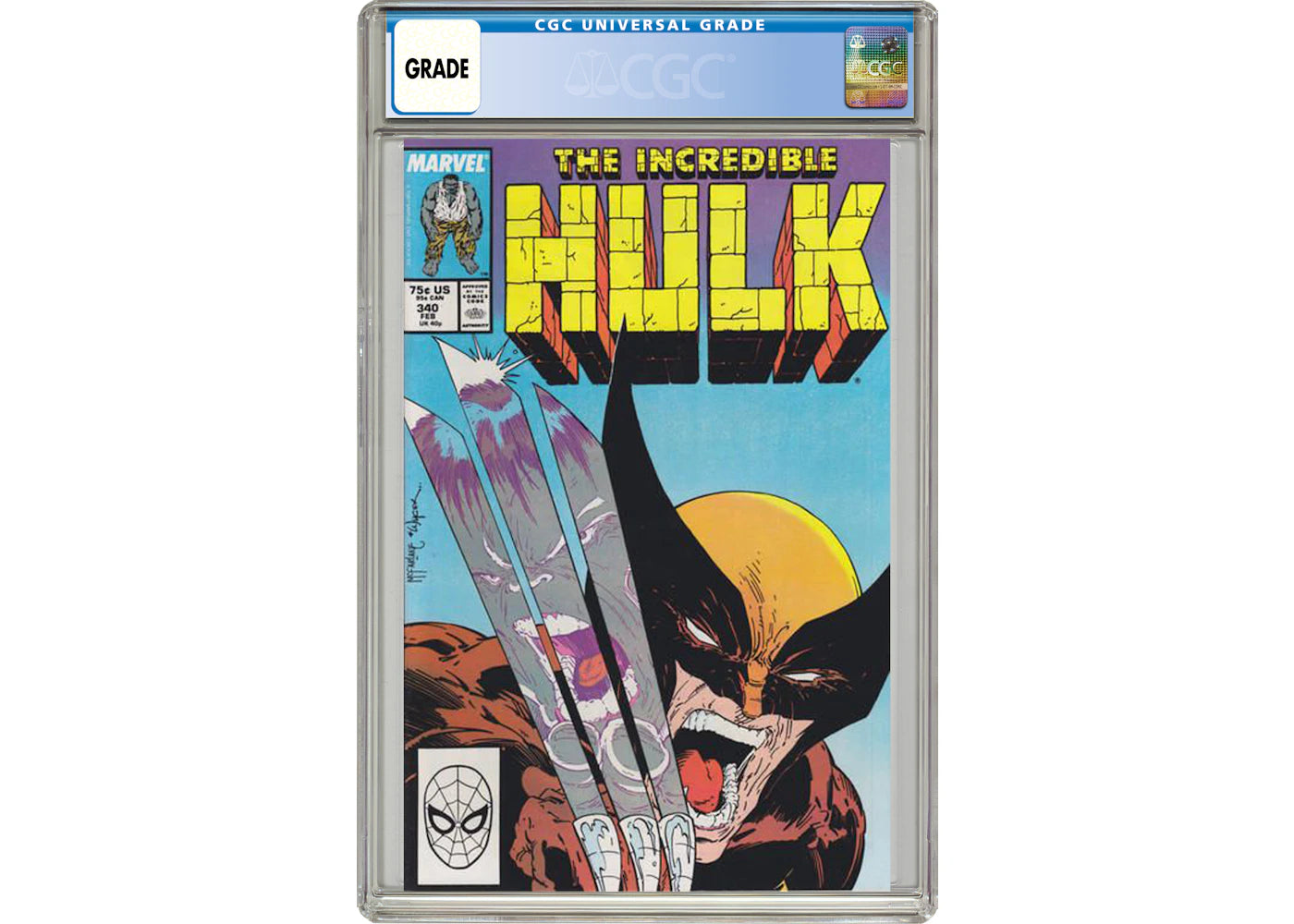 Marvel Incredible Hulk #340 Comic Book CGC Graded
