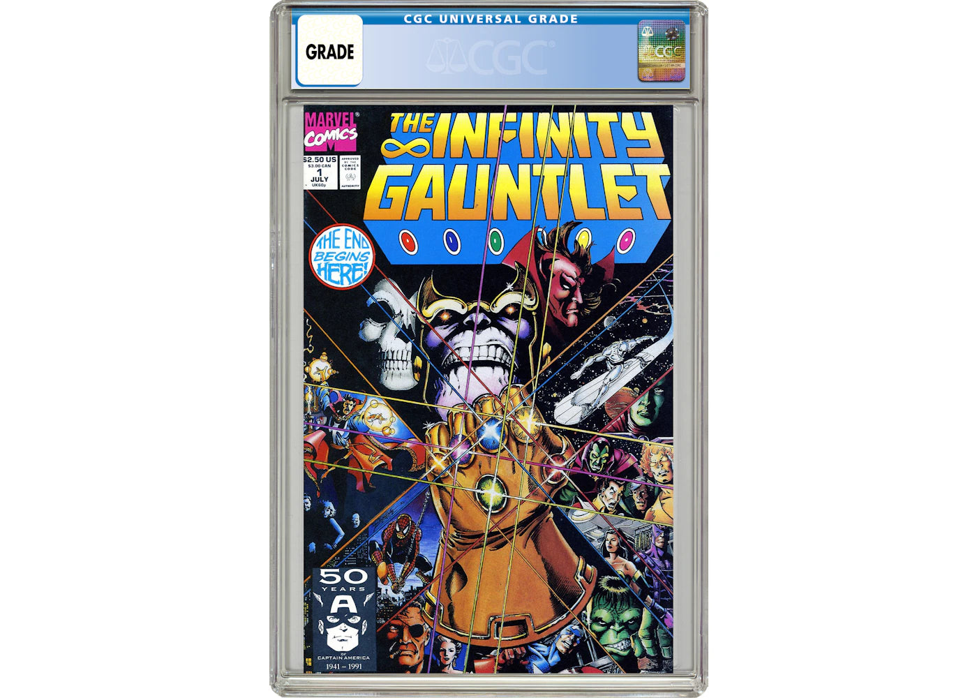 Marvel Infinity Gauntlet #1 Comic Book CGC Graded