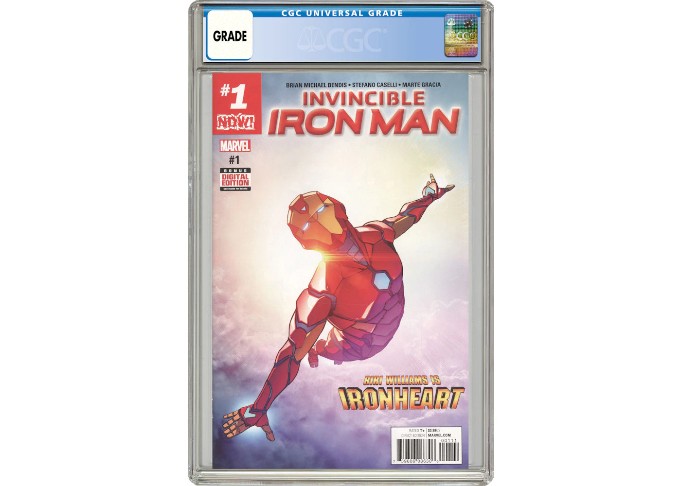 Marvel Invincible Iron Man (2017 3rd Series) #1A Comic Book CGC Graded
