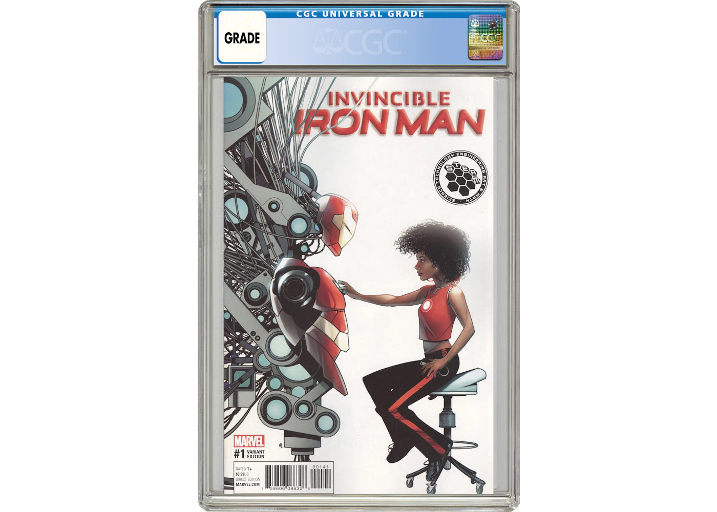 Marvel Invincible Iron Man (2017 3rd Series) #1C Comic Book CGC Graded