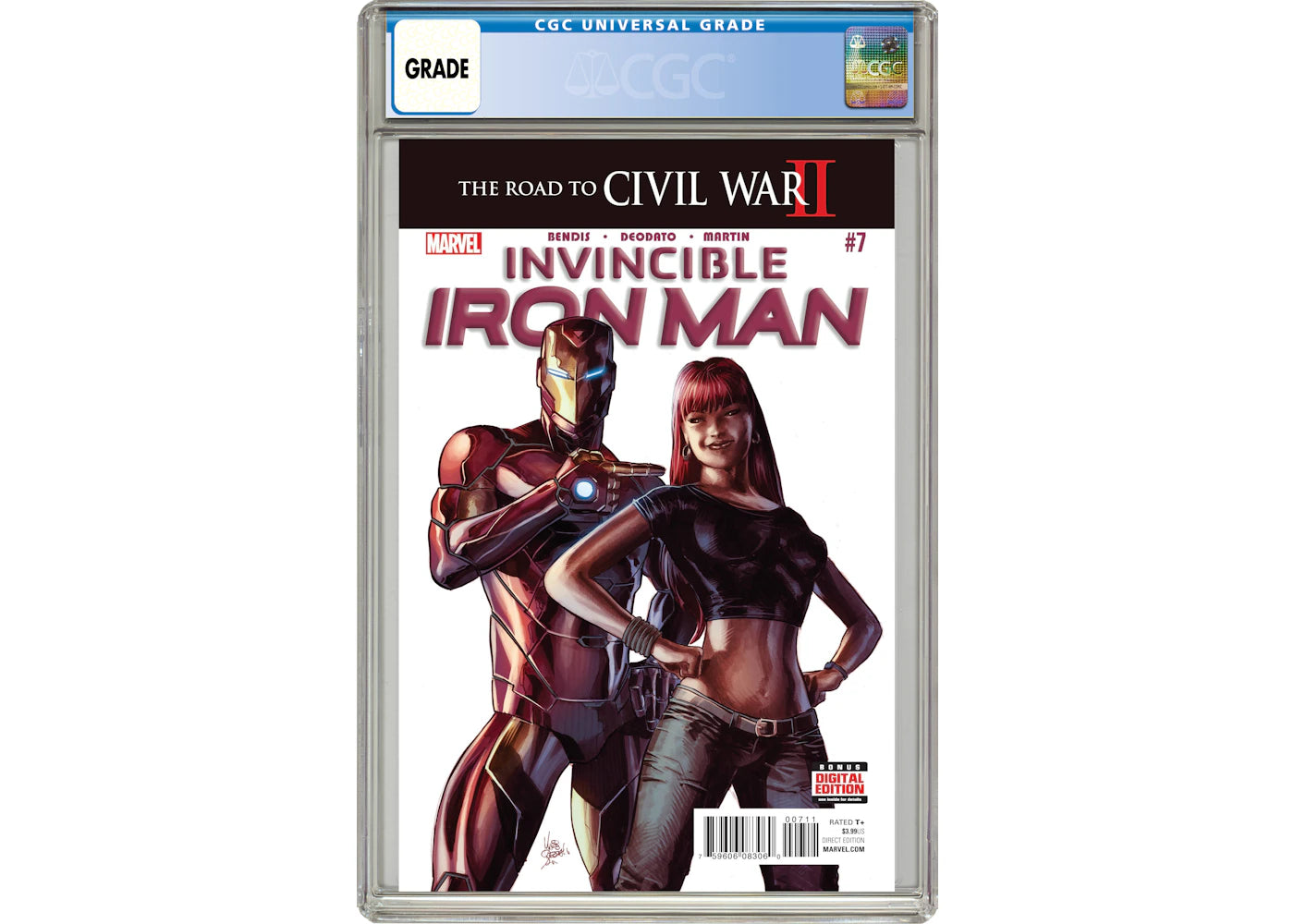 Marvel Invincible Iron Man #7 Mike Deodato Cover Art Comic Book CGC Graded