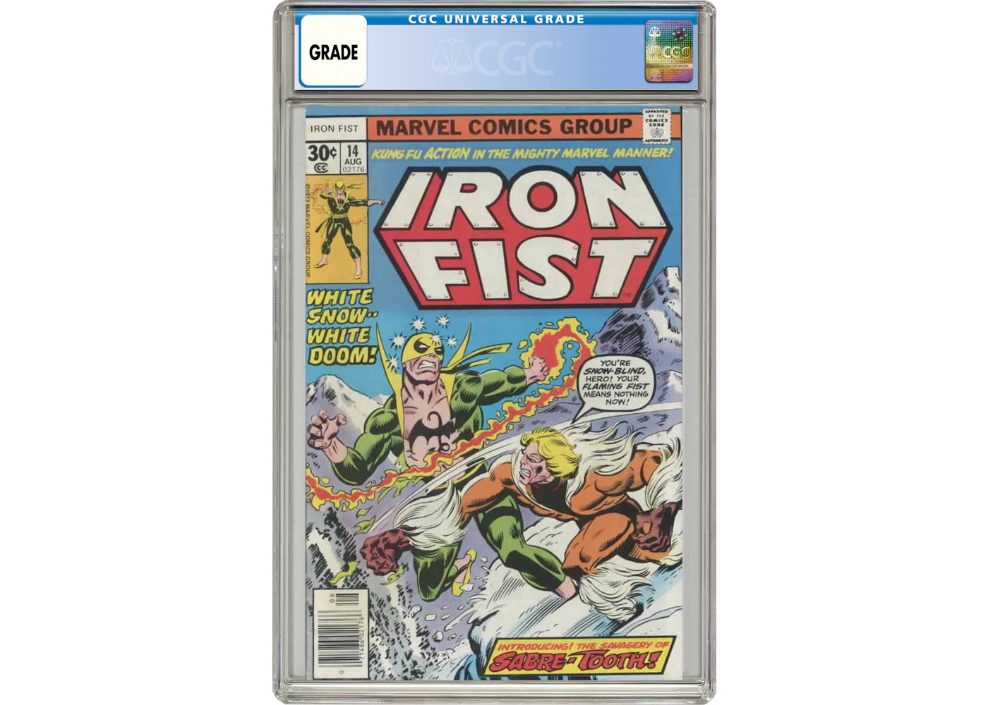Marvel Iron Fist #14 (1st App. of Sabretooth) Comic Book CGC Graded