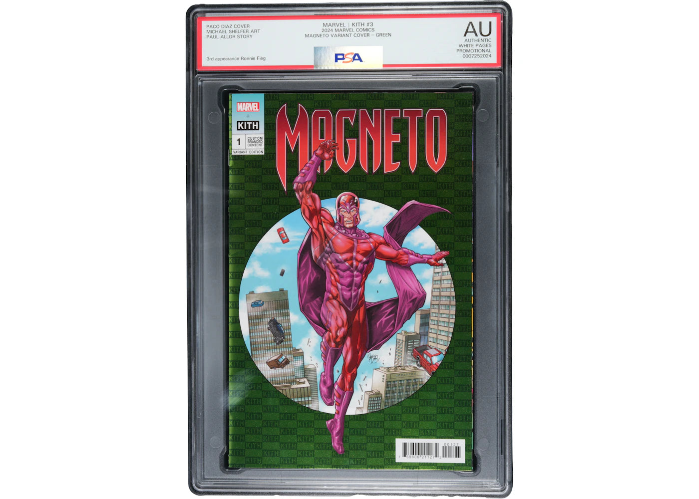 Marvel Kith #3 Magneto Variant Cover Green Comic (PSA Graded AU)