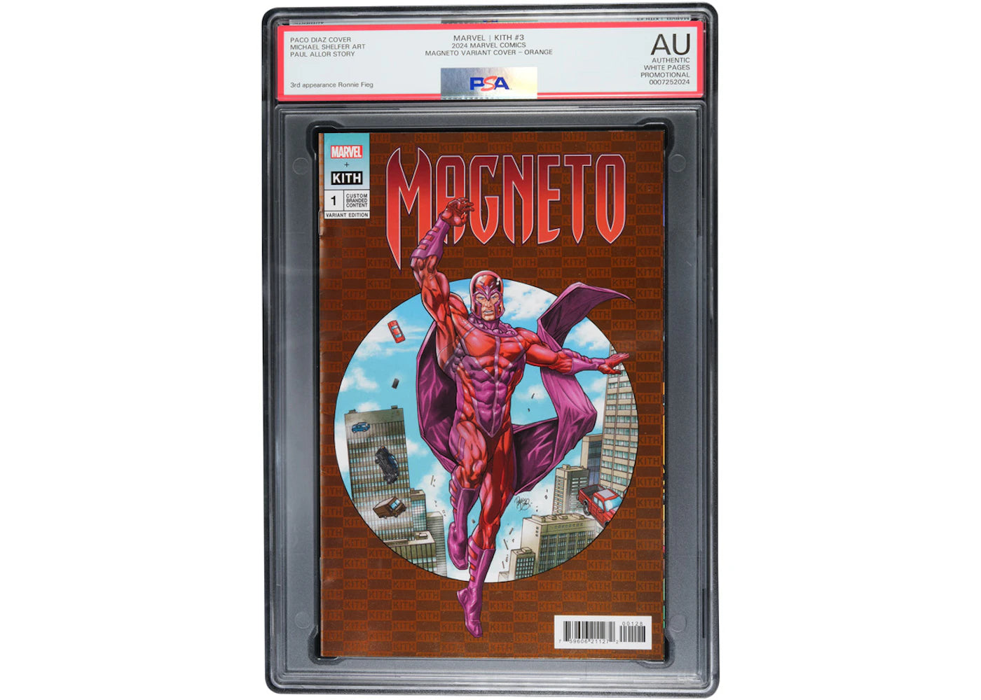Marvel Kith #3 Magneto Variant Cover Orange Comic (PSA Graded AU)
