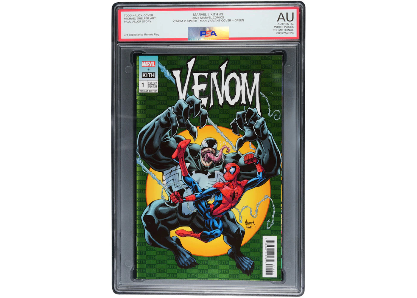 Marvel Kith #3 Venom Variant Cover Green Comic (PSA Graded AU)